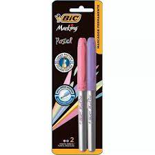 MARCADOR BIC PERMANENTE BLISTER C/2 ROSA LILAS 971079