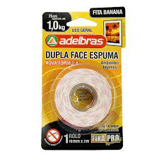 FITA ADELBRAS 19X2 DUPLA FACE ESPUMA BLISTER