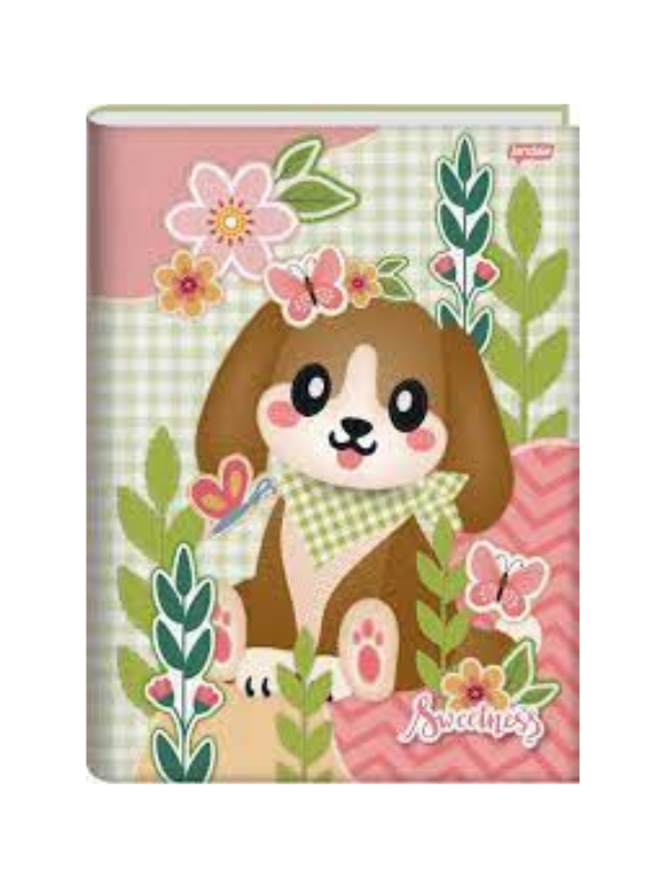 CADERNO JANDAIA 80F BROCHURA UNIVERSITARIO CAPA DURA SWEETNES