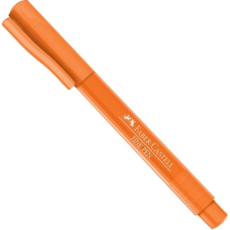 CANETA FINE PEN 0.4MM LARANJA FABER CASTELL