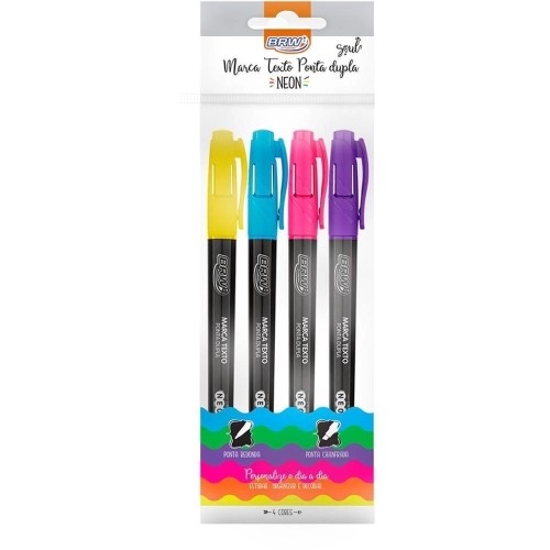 MARCA TEXTO BRW BLISTER C/5 FLUORESCENTE CA2010