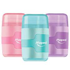 APONTADOR MAPED C/BORRACHA CONNECT PASTEL