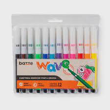 CANETA BAZZE HIDROCOR WAVE C/12 GROSSA 614465