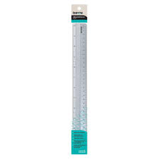 REGUA BAZZE 30CM METAL C/ BORRACHA ANTIDERRAPANTE 