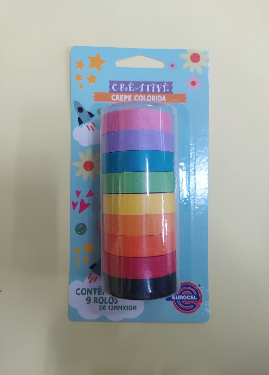 FITA CREPE 12X10 EUROCEL CREATIVE COLOR C/9