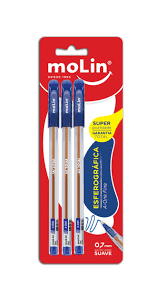 CANETA MOLIN ESF A-ONE 0.7 C/3 SORTIDA 1069