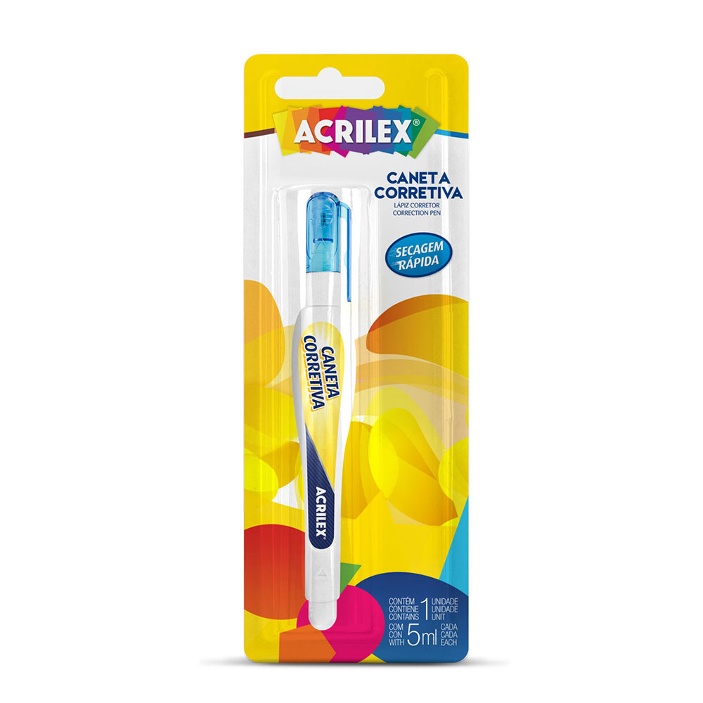 CANETA CORRETIVA ACRILEX BLISTER 5ML