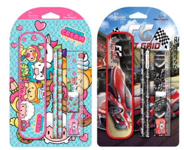 KIT ESCOLAR WIN PAPER C/6PC SORTIDO WPP80008