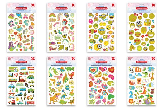 CARTELA DE ADESIVO 15X26 C/16 BIG MIX SORTIDO