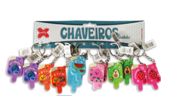 CHAVEIRO PICOLE 5CM CRISTAL SORTIDO