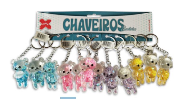 CHAVEIRO URSINHO 5,5CM CRISTAL SORTIDO