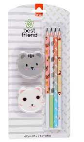 KIT ESCOLAR BRW BLISTER BEST FRIEND C/6 KT1009