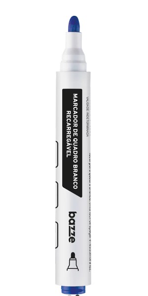 MARCADOR PARA QUADRO BRANCO BAZZE AZUL RECARREGAVEL