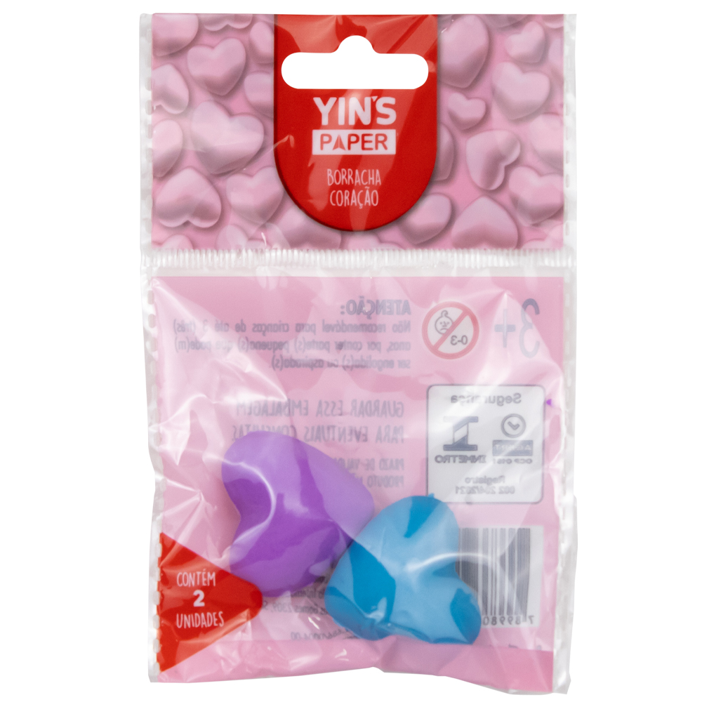 BORRACHA YINS PAPER CORACAO BL C/2 YP7290