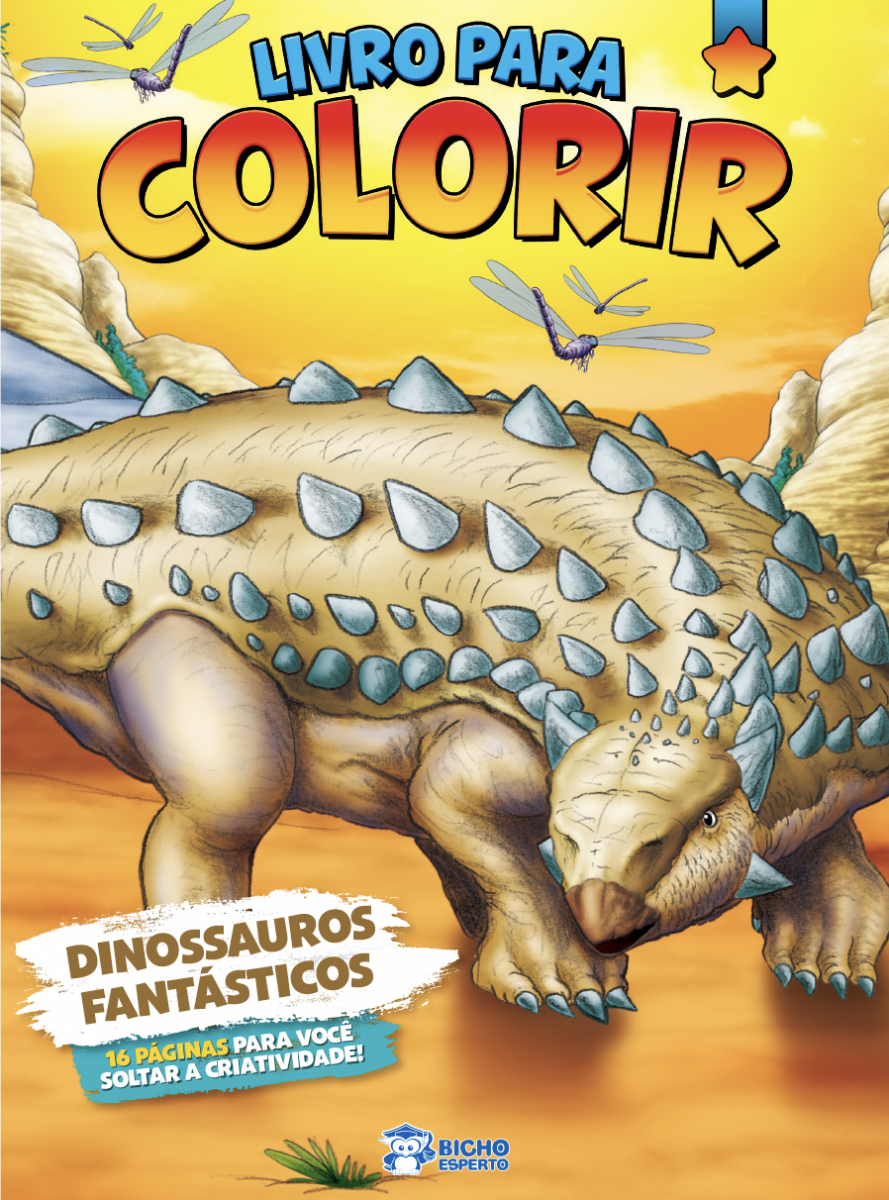 LIVRO BICHO ESPERTO COLORIR DINOSSAURO FANTASTICO