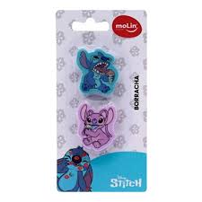 BORRACHA MOLIN STITCH BLISTER C/2 SORTIDO