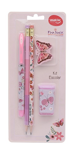 KIT ESCOLAR MOLIN BLISTER C/5 BORBOLETAS