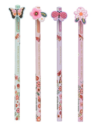 LAPIS MOLIN TOP BORBOLETAS SORTIDO