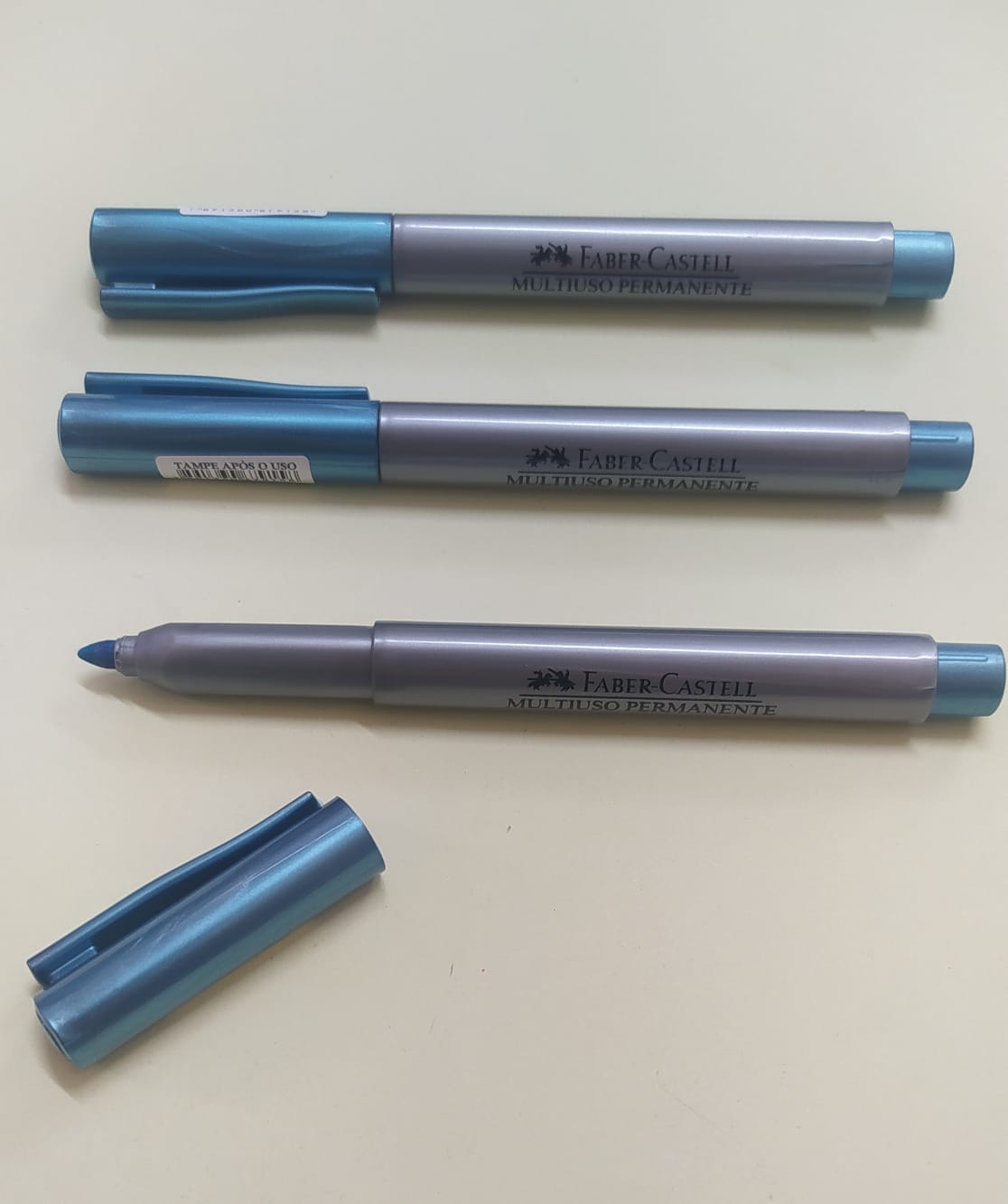 MARCADOR PERMANENTE  F.CASTELL 1.0MM AZUL METALICO