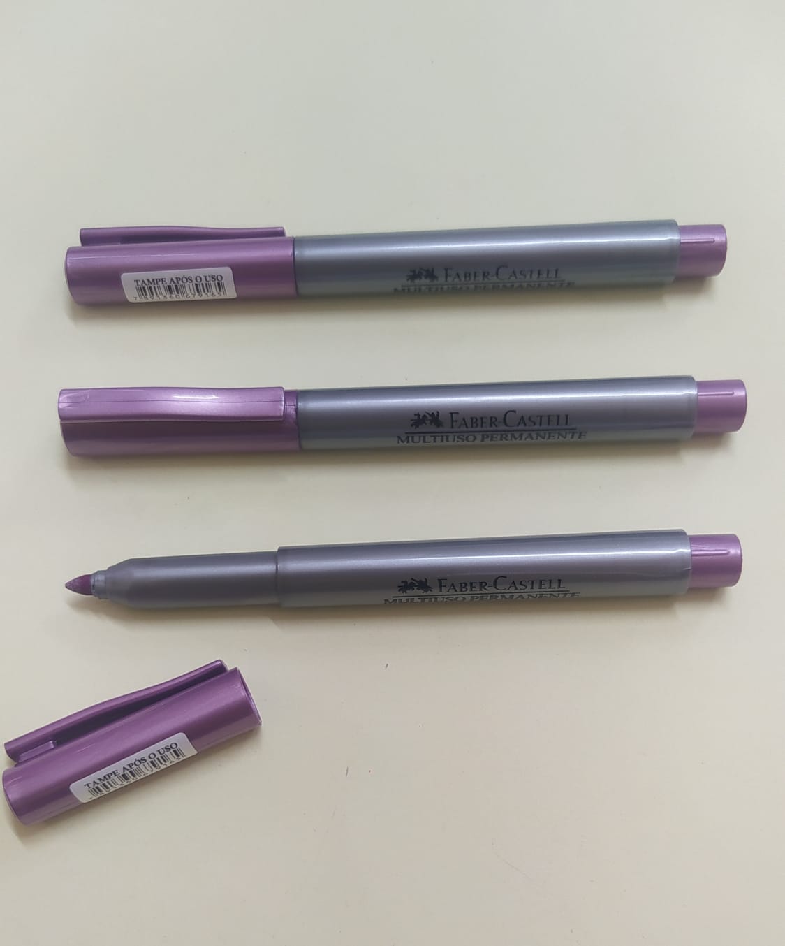 MARCADOR PERMANENTE F.CASTELL 1.0MM ROSA METALICO