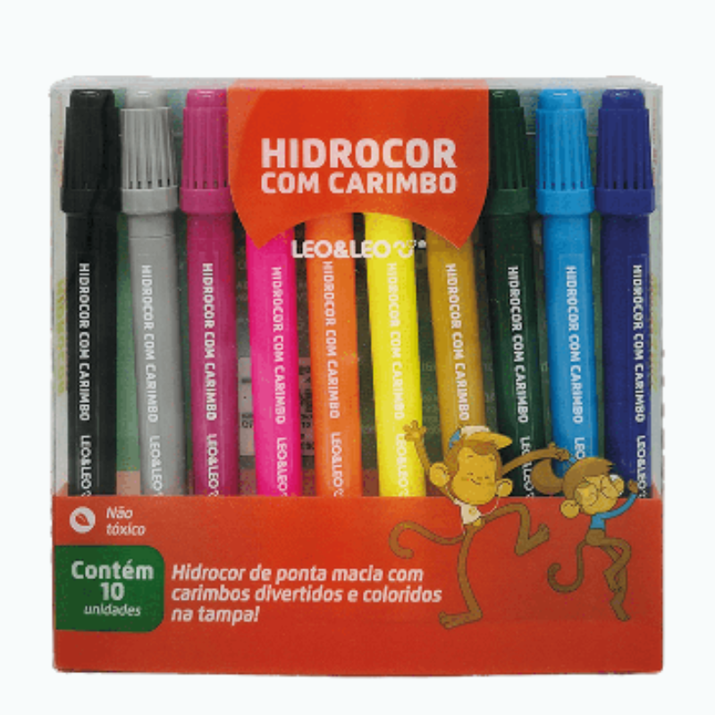 CANETA LEO&LEO HIDROCOR CARIMBO C/10