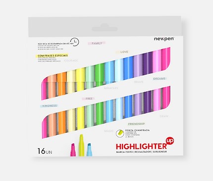 MARCA TEXTO NEWPEN UP C/16 SORTIDO
