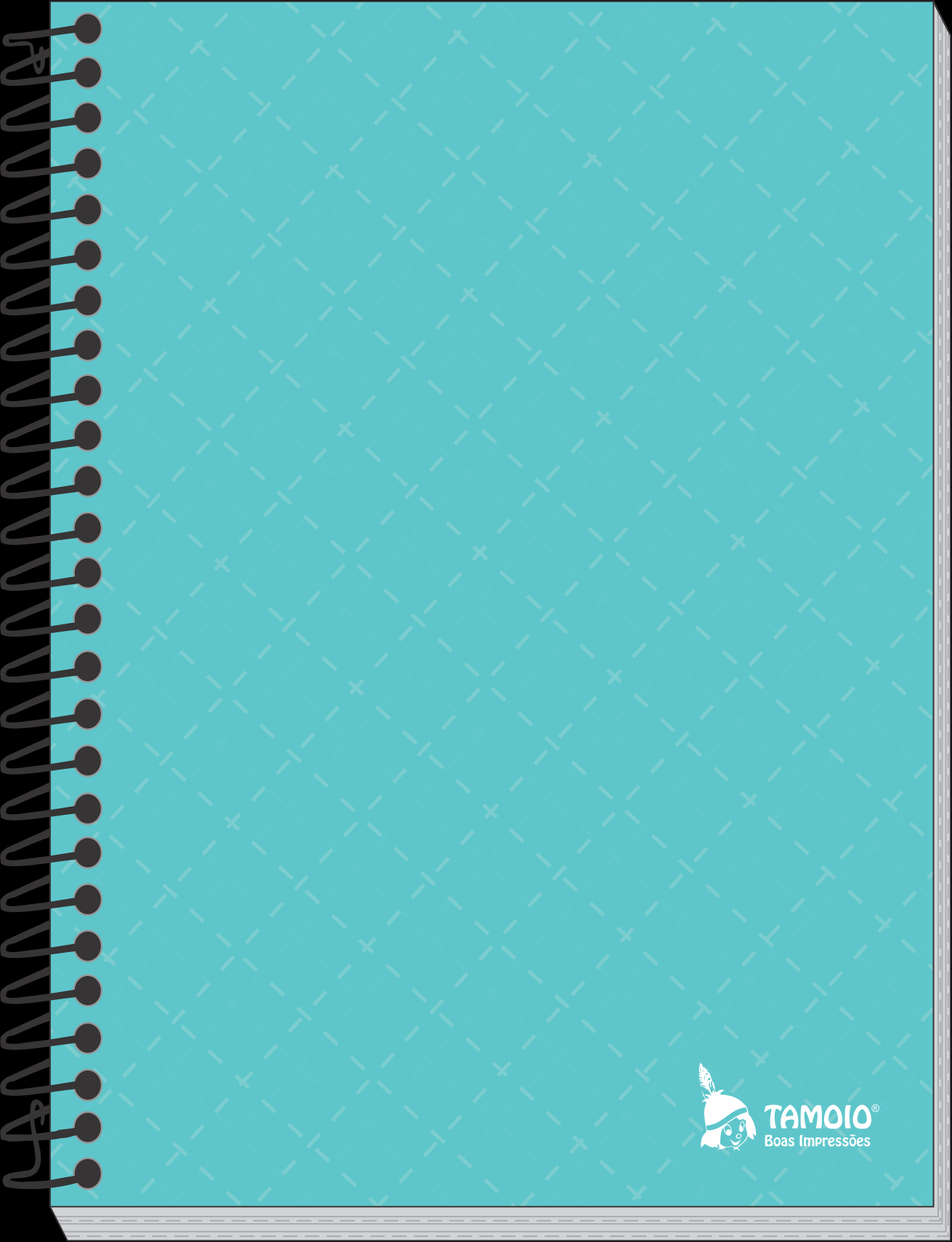 CADERNETA TAMOIO 1/8 CD 64FL TURQUESA 2177