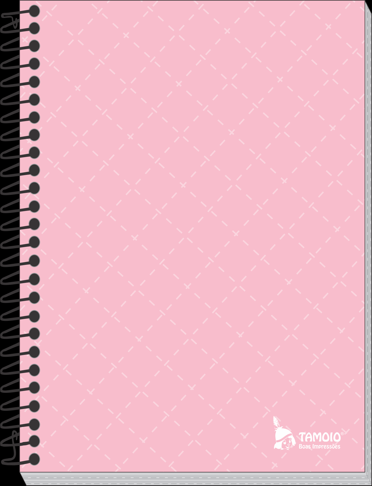 CADERNETA TAMOIO 1/8 CD 64FL ROSA