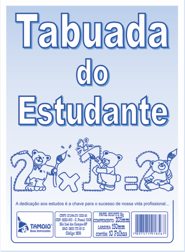 CADERNO TABUADA DO ESTUDANTE TAMOIO 6FL 1856