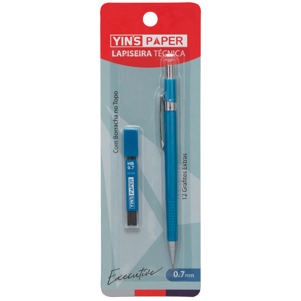 LAPISEIRA YINS EXECUTIVE 0.7 AZUL C/GRAFITE YP7328