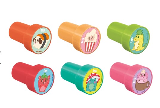 CARIMBO TRIS ANIMALUCOS COMIDINHAS SORTIDO