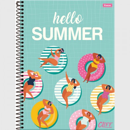 CADERNO FORONI 10.1 160 FOLHAS CAPA DURA CLIFF FEMININO