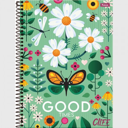 CADERNO FORONI 12.1 192 FOLHAS CAPA DURA CLIFF FEMININO