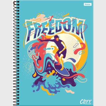 CADERNO FORONI 12.1 192 FOLHAS CAPA DURA CLIFF MASCULINO