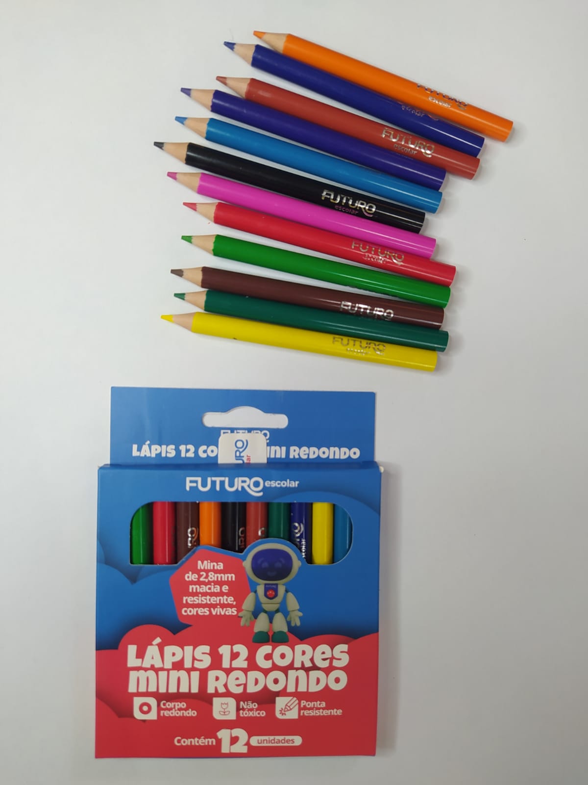 LAPIS DE COR FUTURO C/12 MINI REDONDO