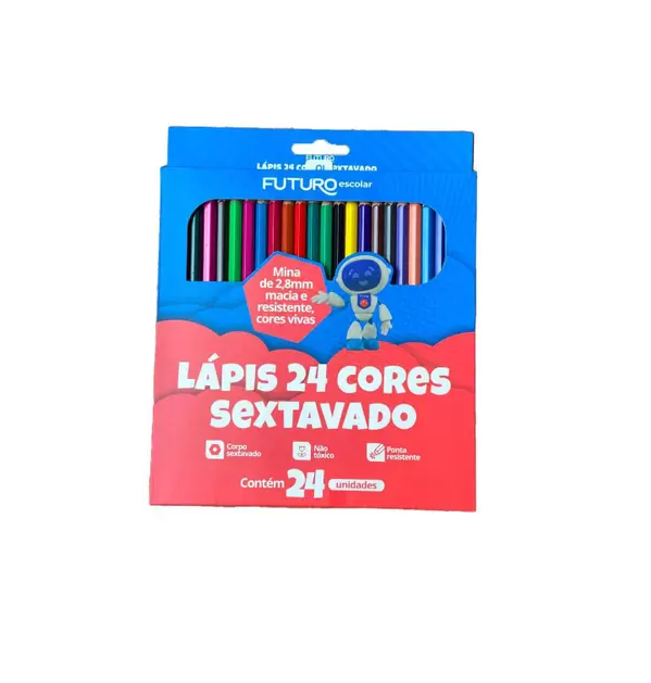 LAPIS DE COR FUTURO C/24 SEXTAVADO