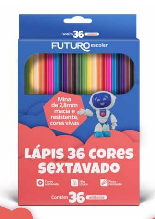 LAPIS DE COR FUTURO C/36 SEXTAVADO