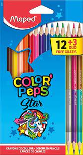 LAPIS DE COR MAPED COLOR PEPS STAR C/12