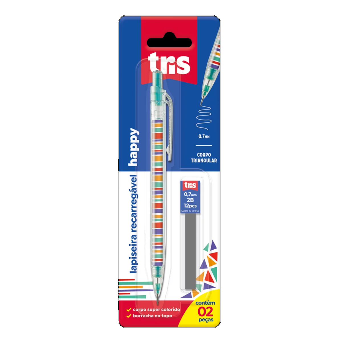 LAPISEIRA TRIS 0.7 HAPPY BLISTER
