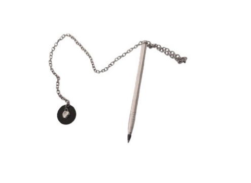 CANETA C/BASE FIXA MOEDA PRETA