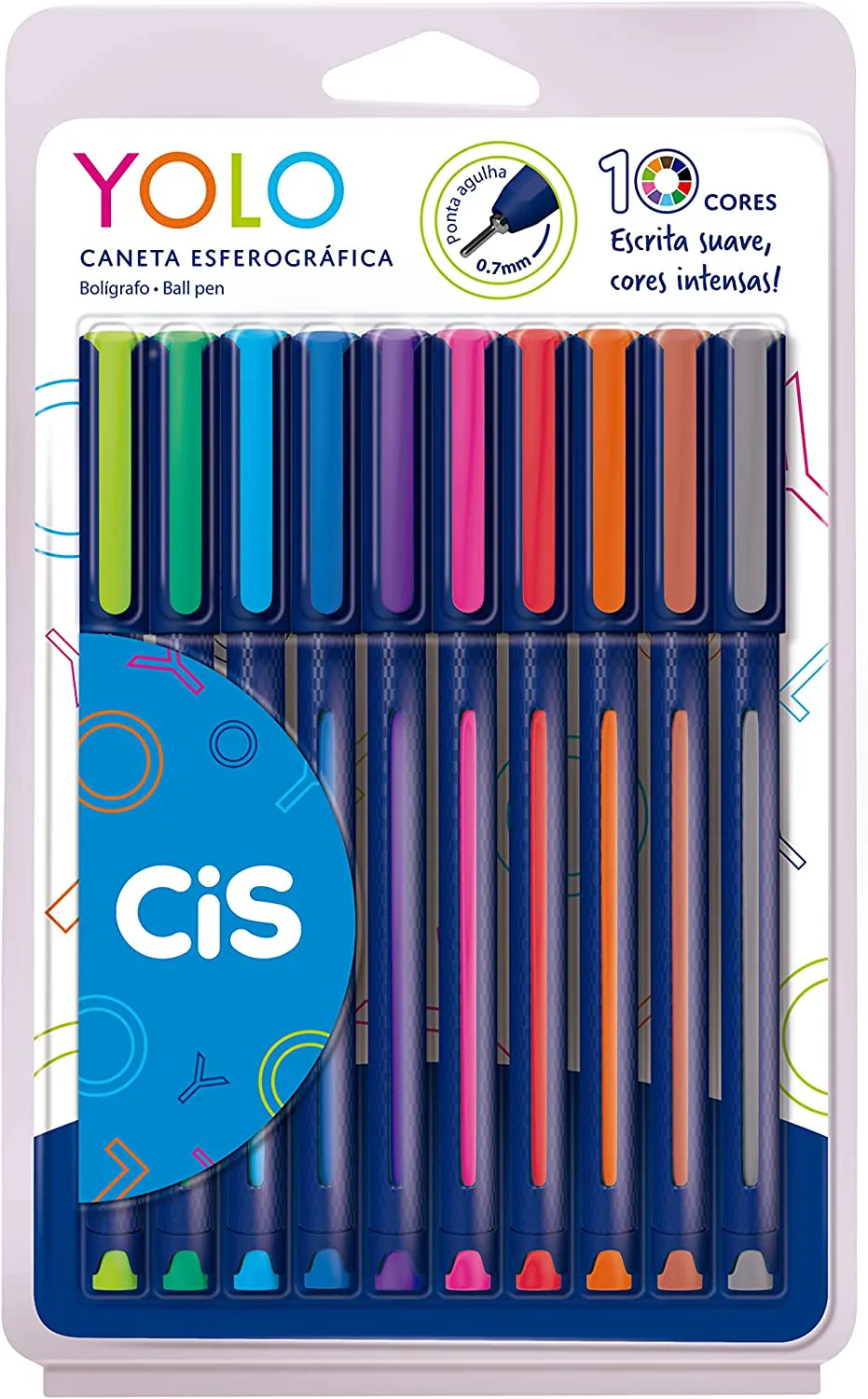 CANETA CIS 0.7 YOLO BLISTER C/10 SORTIDA