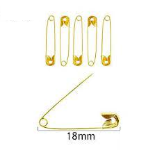 ALFINETE ACC N.000 18MM SEGURANCA DOURADO C/25