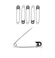 ALFINETE ACC N.000 20MM SEGURANCA ACO NIQUELADO C/25