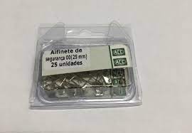 ALFINETE ACC N.00 25MM SEGURANCA ACO NIQUELADO C/25