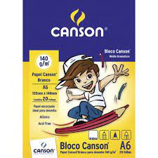 BLOCO CANSON P/DESENHO 20FL A6 140G