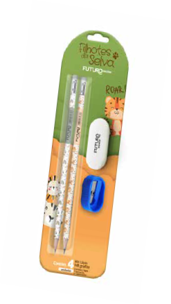 KIT FUTURO ESCOLAR FILHOTES NA SELVA C/4