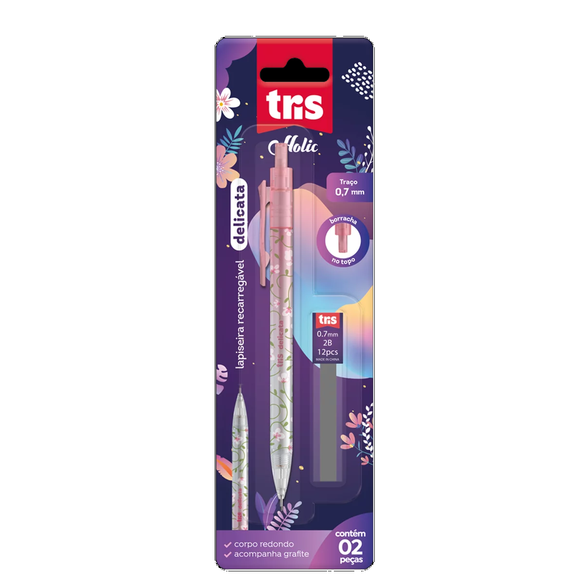 LAPISEIRA TRIS 0.7 DELICATA BLISTER ACOMPANHA GRAFITE