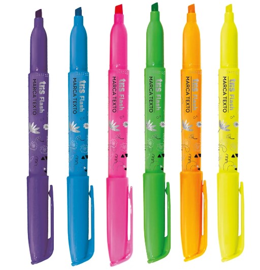 MARCA TEXTO TRIS FLASH NEON SORTIDO