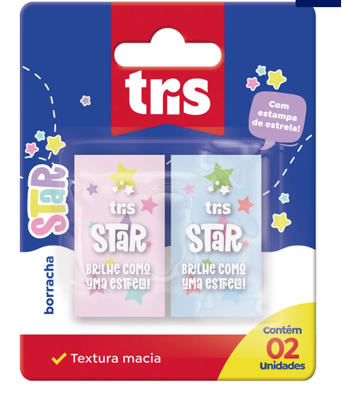BORRACHA TRIS STAR BLISTER C/2