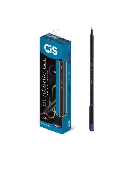 CANETA CIS PENTONIC EM GEL, PONTA 0.6MM, COR AZUL